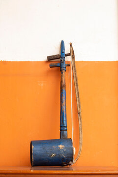 old rebab musical instrument made traditional way