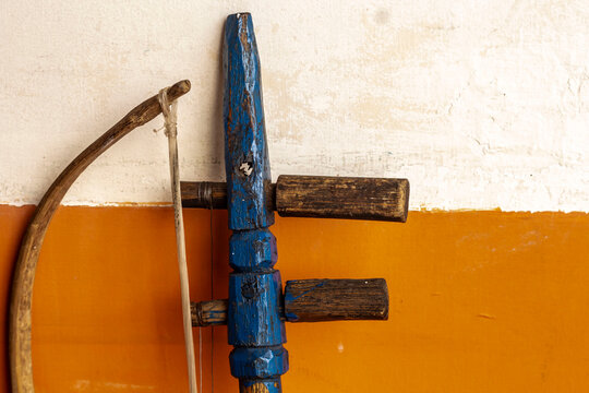 old rebab musical instrument made traditional way