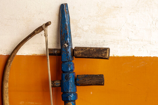 old rebab musical instrument made traditional way