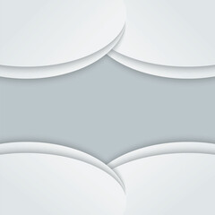 A white paper background with shadows. Curved lines on a gray background, shadow overlays, and volume create a modern textured pattern