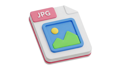 JPG file icon with image preview on transparent background