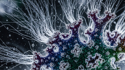 Virus Dna Color Ribbon Network