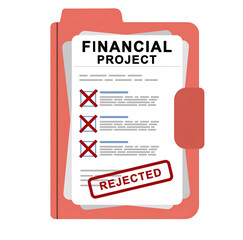Rejected Financial Project Application Form illustration
