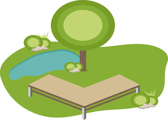 3D Isometric City Traffic and Street Element