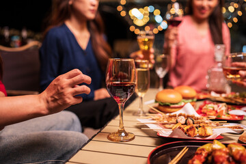 Celebrate whisky at an intimate party at a camping restaurant  group celebration.