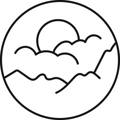 Monoline Badge Design Collection Element