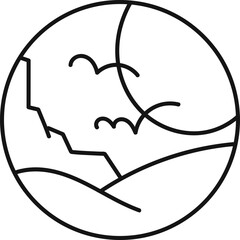 Monoline Badge Design Collection Element