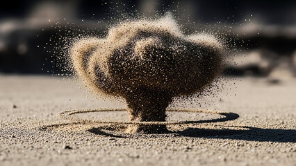 Sand Tornado on Beach