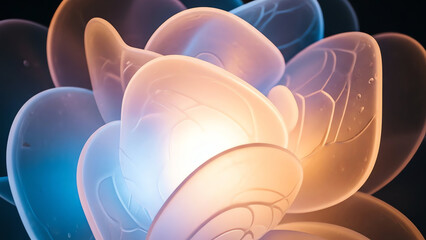 Abstract Glowing Petals