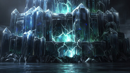 Crystal Fortress Rises From Dark Waters