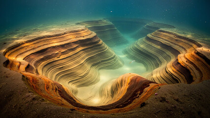 Sand Wave Canyons Undersea