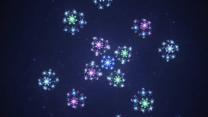 Snowflake Network Glow