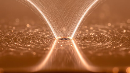 Light Waves Arcs Converge at Center