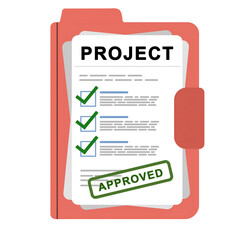 Approved Project Document in Folder with Checklist
