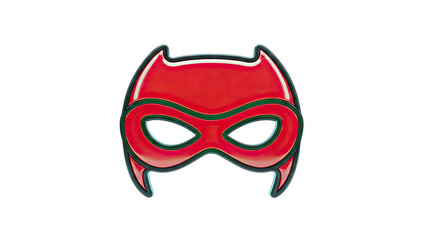 Obraz premium Red Superhero Mask Isolated on White Background