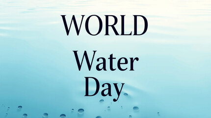 World Water Day awareness campaign with water droplets and ripples