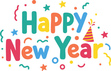 Happy New Year 글자 디자인