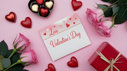 Celebrating valentine's day with love and gifts