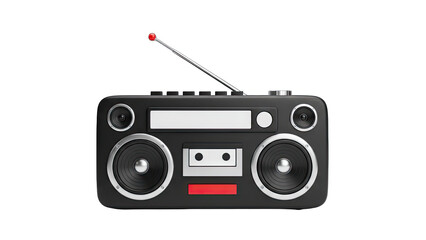 Fototapeta premium Retro Boombox Isolated on White Background