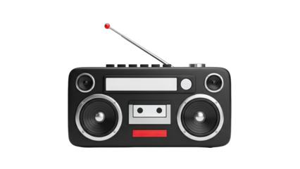 Retro Boombox Isolated on White Background