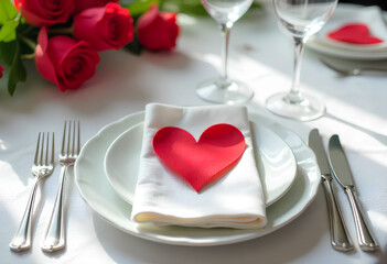 A commercial-ready stock photo of an intimate dinner setting, perfect for advertising restaurants, jewelry, perfumes, and luxury gifts.