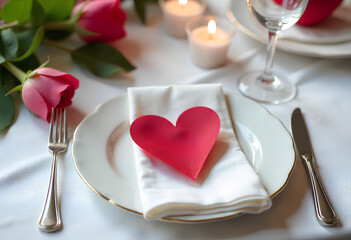 A styled detail shot of a Valentine's table with a suggestive lipstick mark, perfect for lifestyle editorials and foodie content.