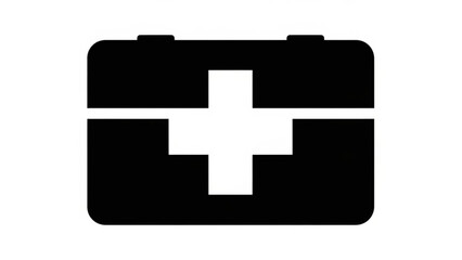 Obraz premium First aid kit icon illustration on a white background