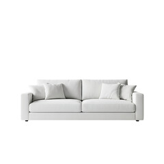Fototapeta premium Sofa white modern furniture on transparent background