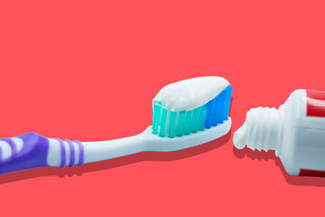 Brush and toothpaste