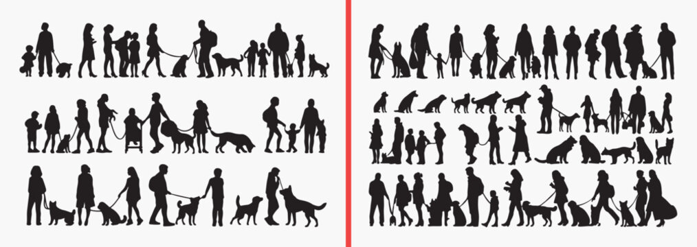 walking people silhouettes, daily life human poses, casual movement clipart, lifestyle people illustration, street activity icons, black white people clipart, printable walking figures, urban life pac