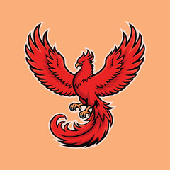 Obraz premium phoenix masccot logo vector design template modern style