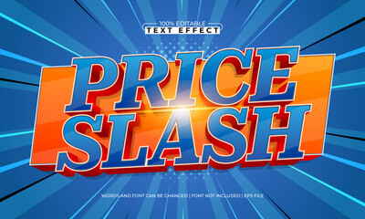 price slash editable text effect for ecommerce and online shop design