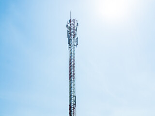 Telephone signal tower cell digital communication internet technology global concention mobile phone telecomunication data business industrial.