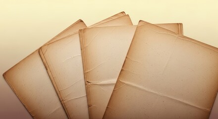 Vintage Paper Textures Stacked Nostalgic Design Element with Aged Look