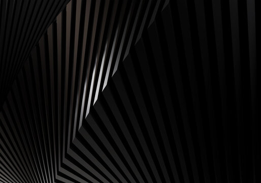 3D black block stack abstract background