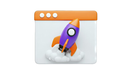 Rocket Launching from Web Page - Startup Concept