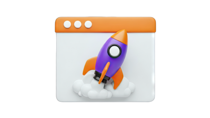 Rocket Launching from Web Page - Startup Concept