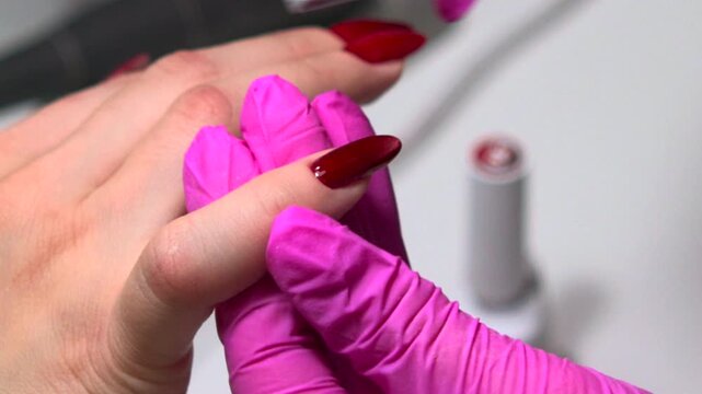 Gentle Buffing Of Nail Surface For Polish, Using Electric Tool To Smooth And Prepare Nails Effectively. Media