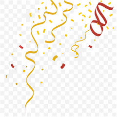 Party Confetti Explosion with Golden Streamers © Osaid Alam