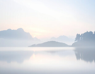 sunrise over the lake
