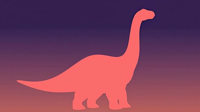 Cute Cartoon Dinosaur in Vibrant Colors on a Gradient Background.