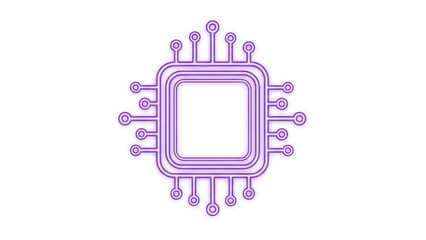 Modern purple microchip with innovative circuit design