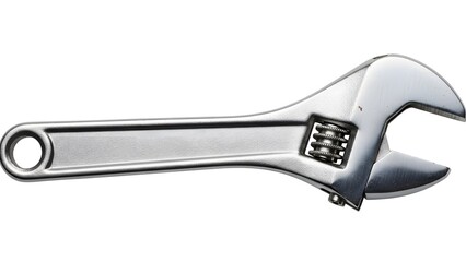 Adjustable wrench tool isolated on white background