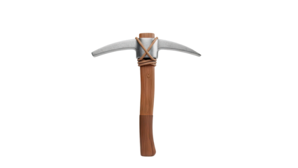 3D Pickaxe Tool on transparent background
