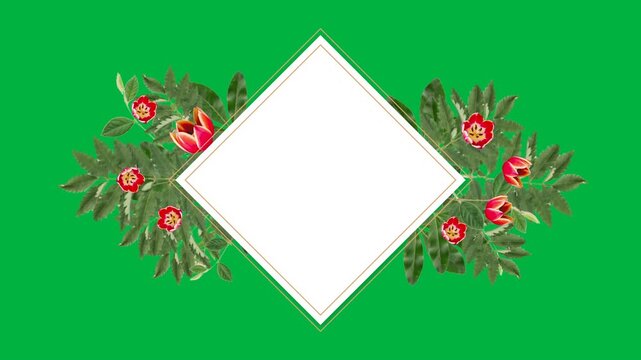 Floral Frame with copy space