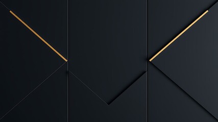 Dark geometric pattern with gold accents image