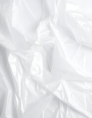 Obraz premium Wrinkled, translucent white material against a white backdrop