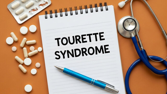Tourette Syndrome awareness with medical tools and medication