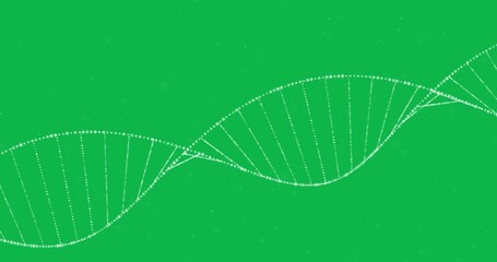 3D DNA structure forming against black background - Powered by Adobe