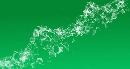 3D DNA structure spinning against green background - Powered by Adobe